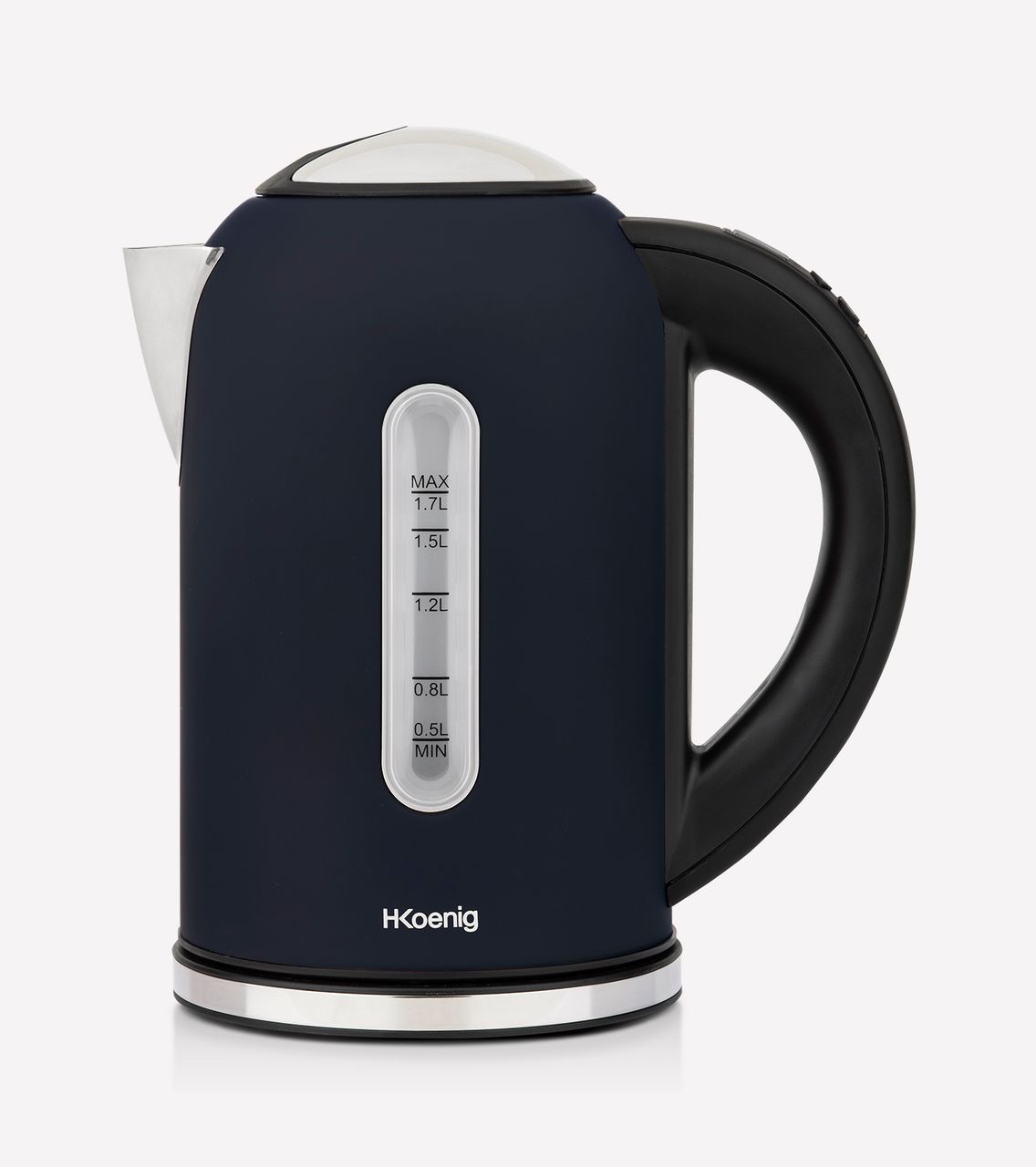 H. Koenig H.Koenig BOE56 Elektrischer Wasserkocher, 2200 W, Kapazität 1,7 l, Basis 360 Grad, Dunkelblau