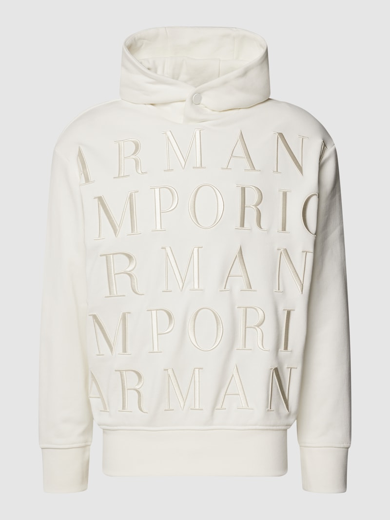 Hoodie mit überschnittenen Schultern Modell 'KANGAROO HD 2.0' in weiß