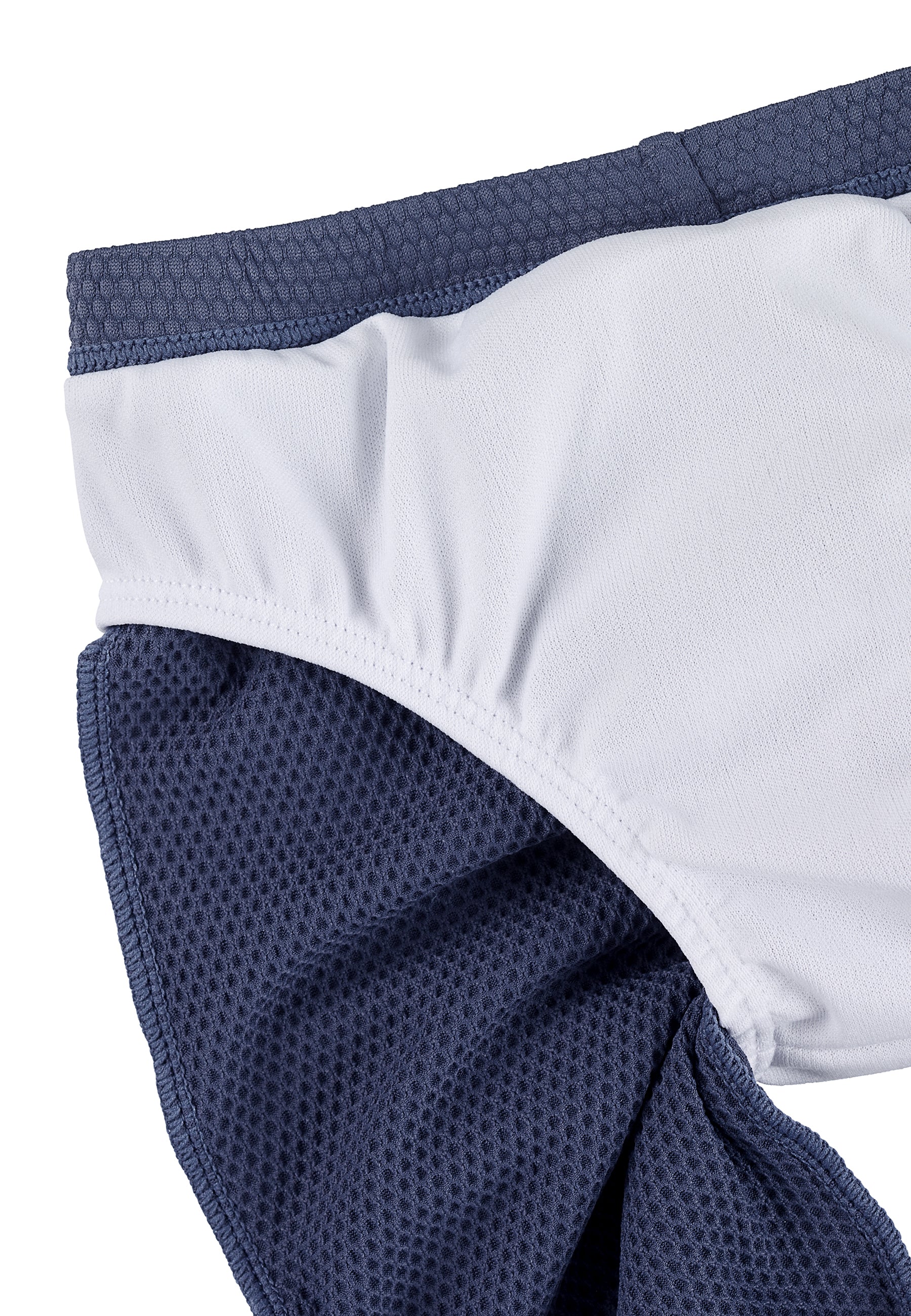 Leggings aus Strukturmaterial in blau