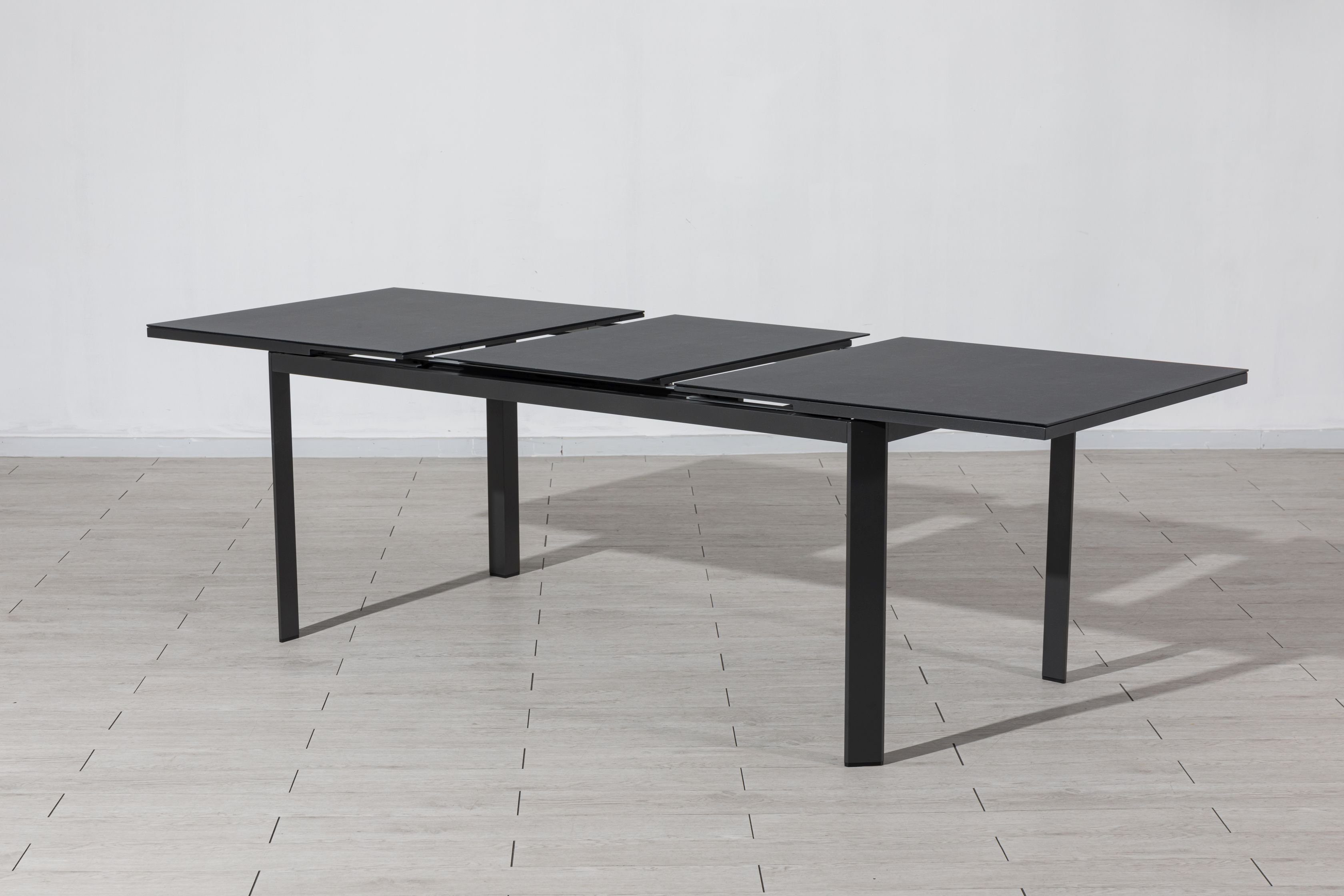 Gardissimo Gartentisch Keramik XXL Ausziehtisch Dia Anthrazit, 180/240 x 90 cm, synchrone Auszugautomatik