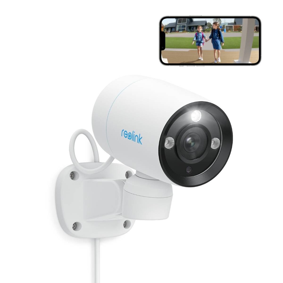 Reolink 4K 8MP 180° Schwenkbare PoE P330P Überwachungskamera (Außenbereich, Auto-Tracking, Farbnachtsicht, Personen-/Fahrzeug-/Haustiererkennung)