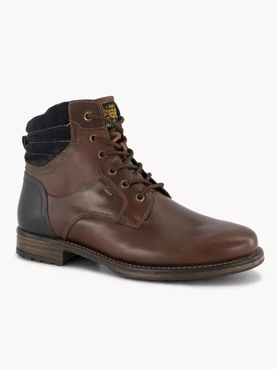 AM SHOE Leder Schnürboots
