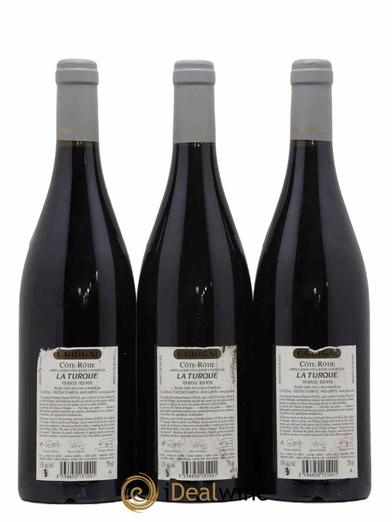Côte-Rôtie La Turque Guigal  2008 - Lot de 3 Bouteilles