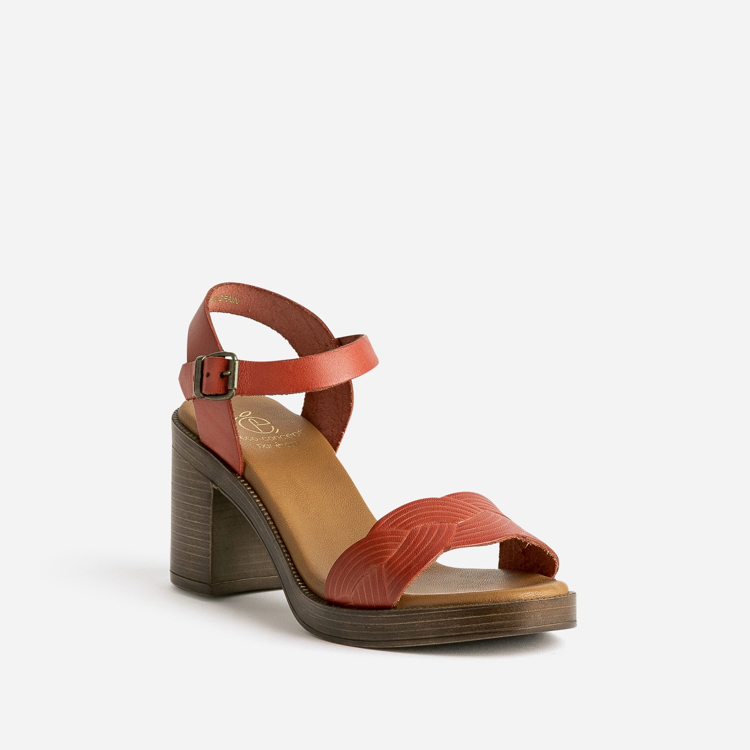 Sandale terracotta en cuir