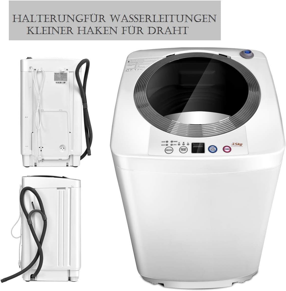 COSTWAY Waschmaschine Toplader EP24460DE/XQB35-1508, 3.5 kg, 730 U/min