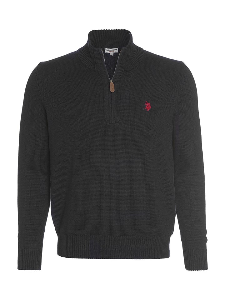 U.S. Polo Assn. Troyer Zip Pullover in SCHWARZ günstig kaufen