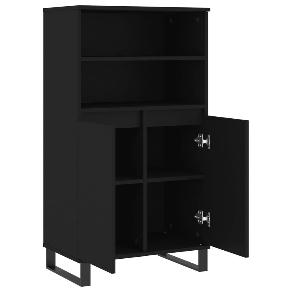 vidaXL Sideboard Highboard Schwarz 60x36x110 cm Holzwerkstoff (1 St)