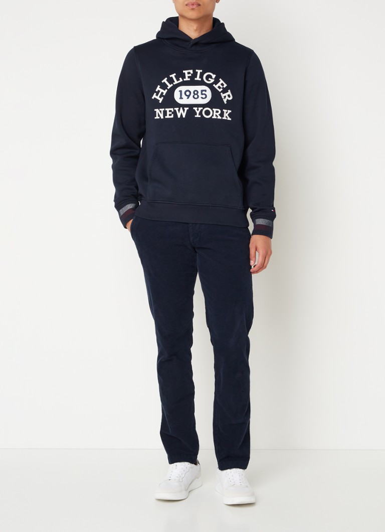 Pantaloni chino drepți Tommy Hilfiger Denton din cordură elastică