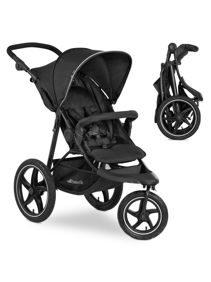 Hauck Buggy & Jogger Runner 2 (mit großen Luftreifen) - Black in schwarz günstig kaufen onesize