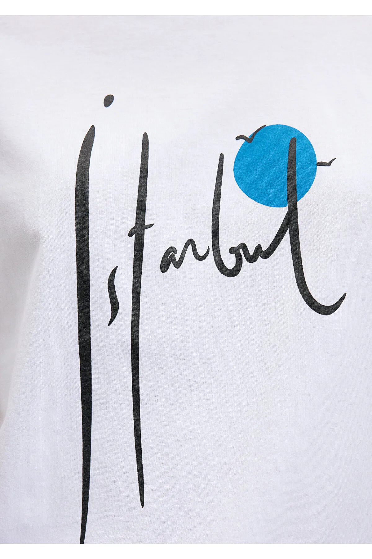 Mavi  Weißes T-Shirt mit normaler Passform und Istanbul-Aufdruck -1612109-620