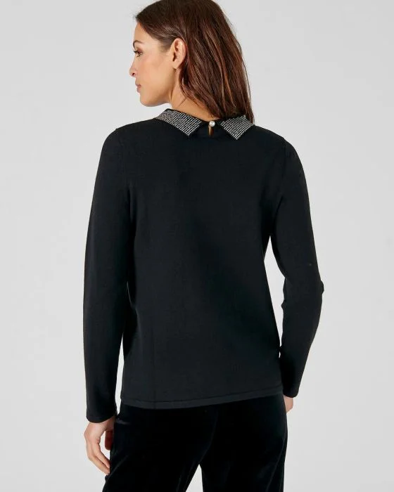 Pull en maille à col polo
