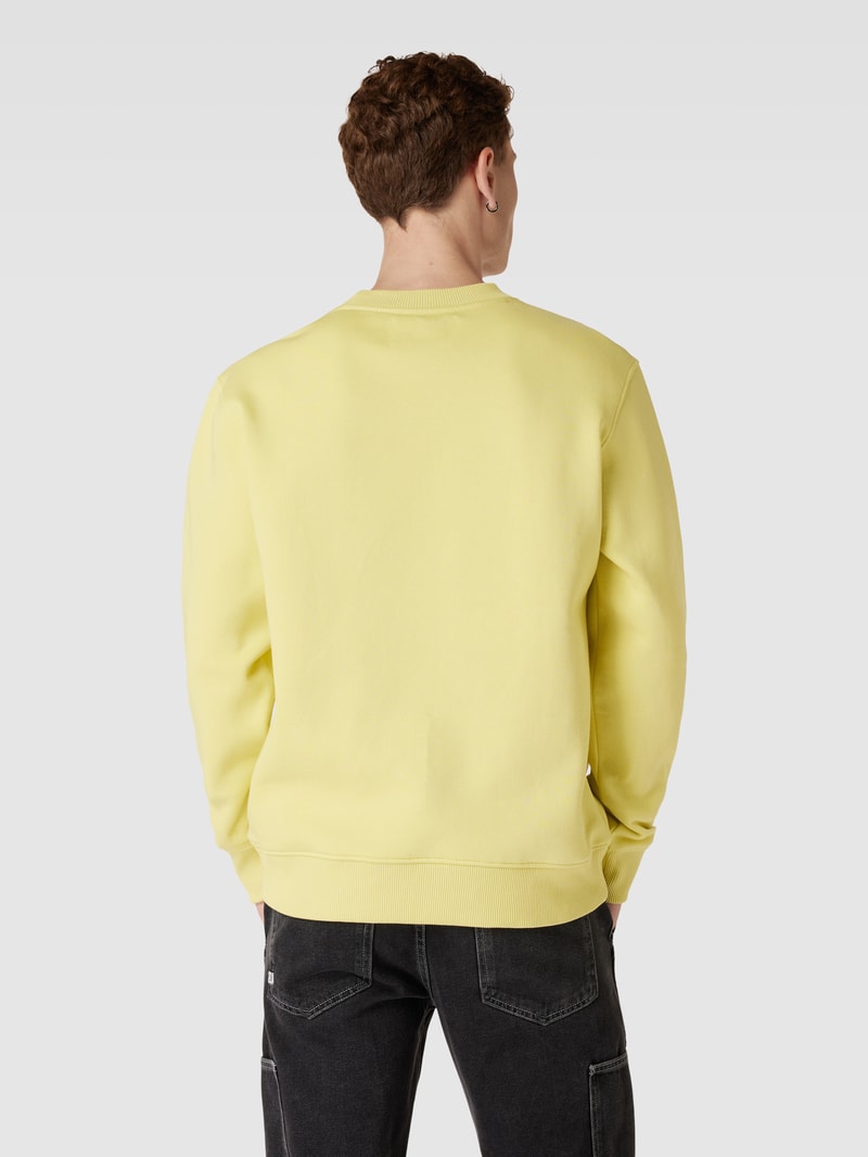 Sweatshirt mit Label-Detail in hellgelb