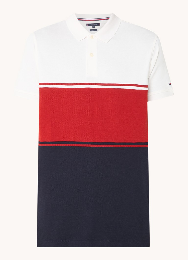 Polo Tommy Hilfiger de corte regular com estampa listrada