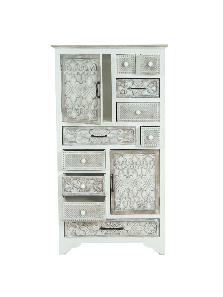 MCW Apotheker Kommode J48 Shabby-Look Vintage, Weiß-braun günstig kaufen onesize