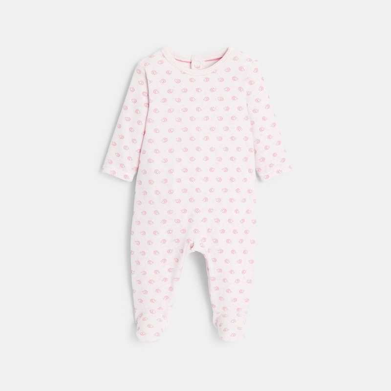 Dors-bien velours hérissons rose bébé fille