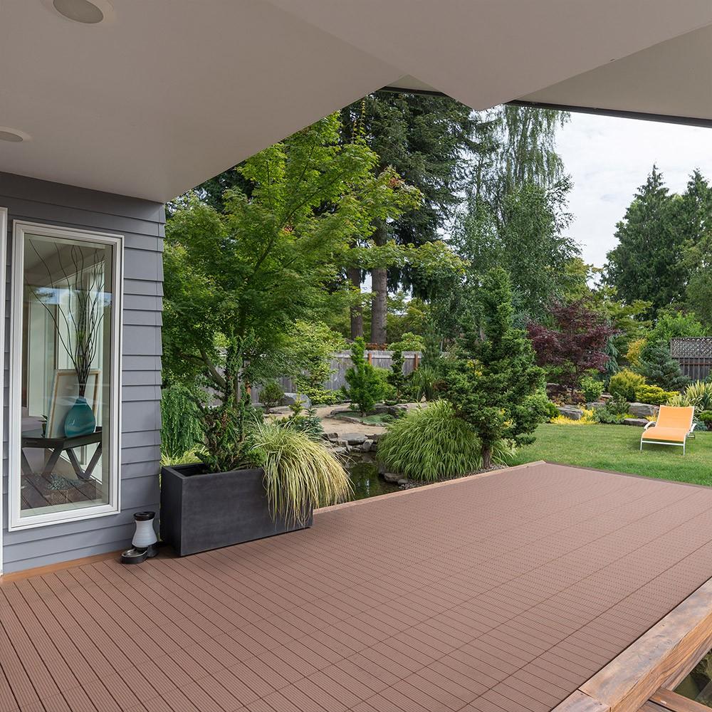 Home Deluxe WPC Holzfliesen BAVARO Hellbraun