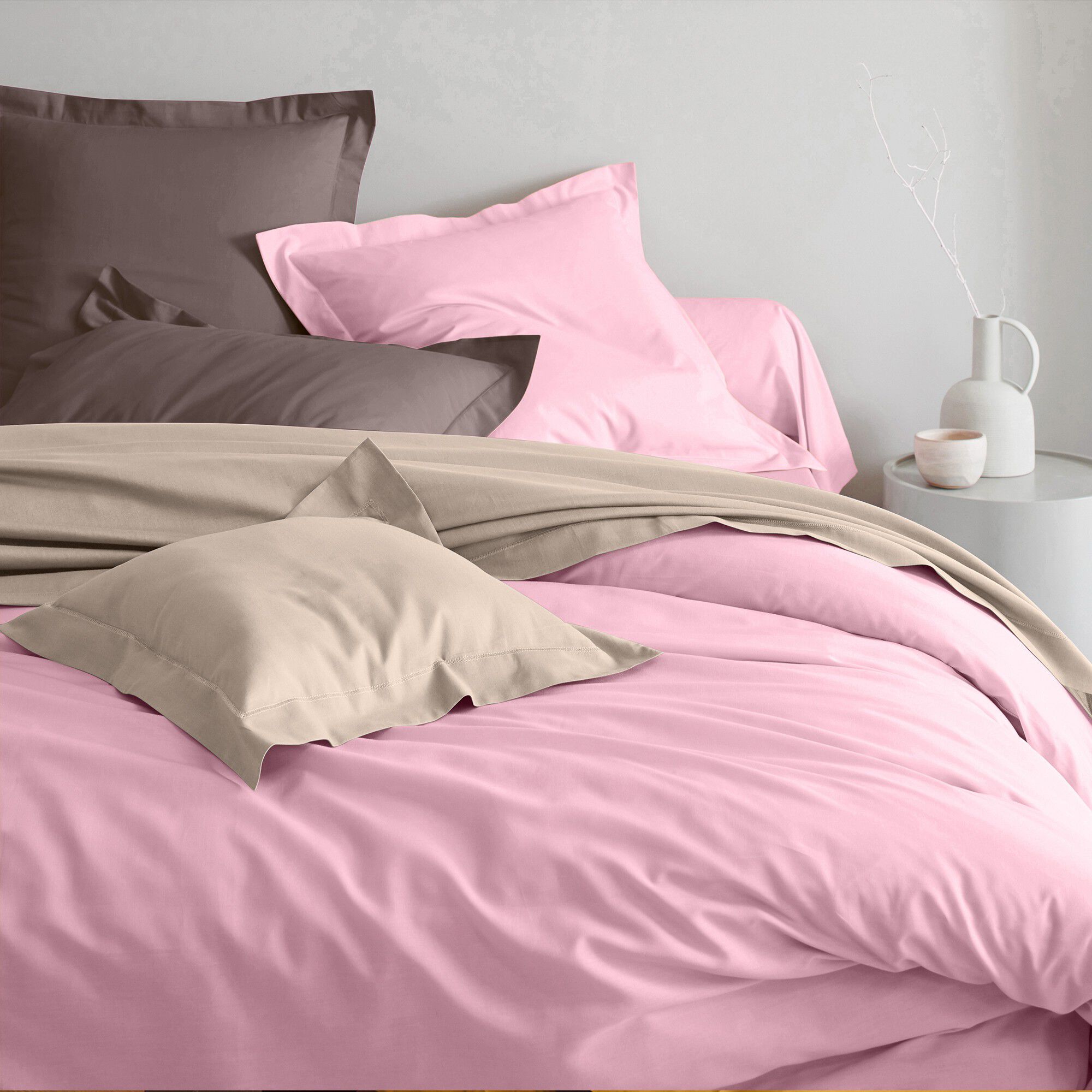 Linge de lit uni coton