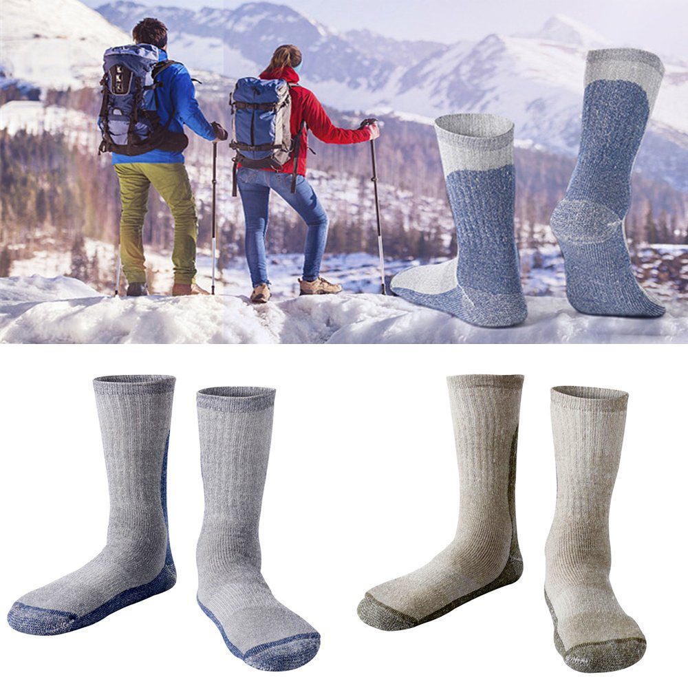 Alster Herz Thermosocken Premium Merino Wollsocken, Damen und Herren, Herbst, Winter, A0330 (1-Paar) Wolle Wintersocken