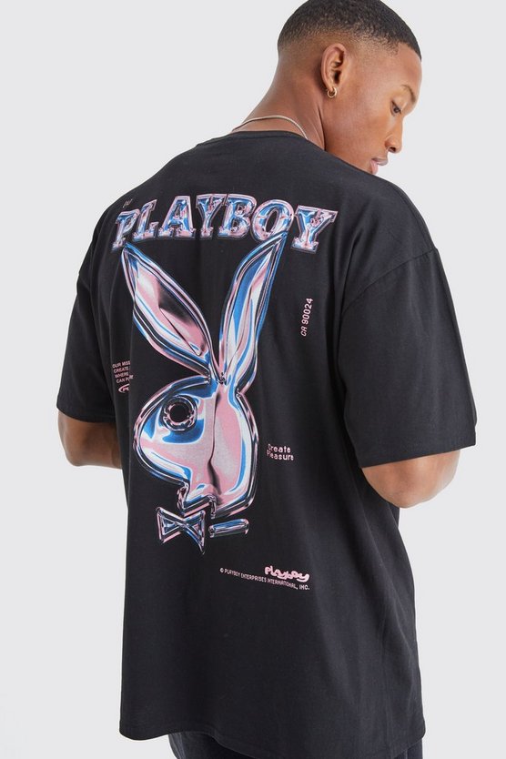 Oversize T-Shirt mit lizenziertem Playboy-Print