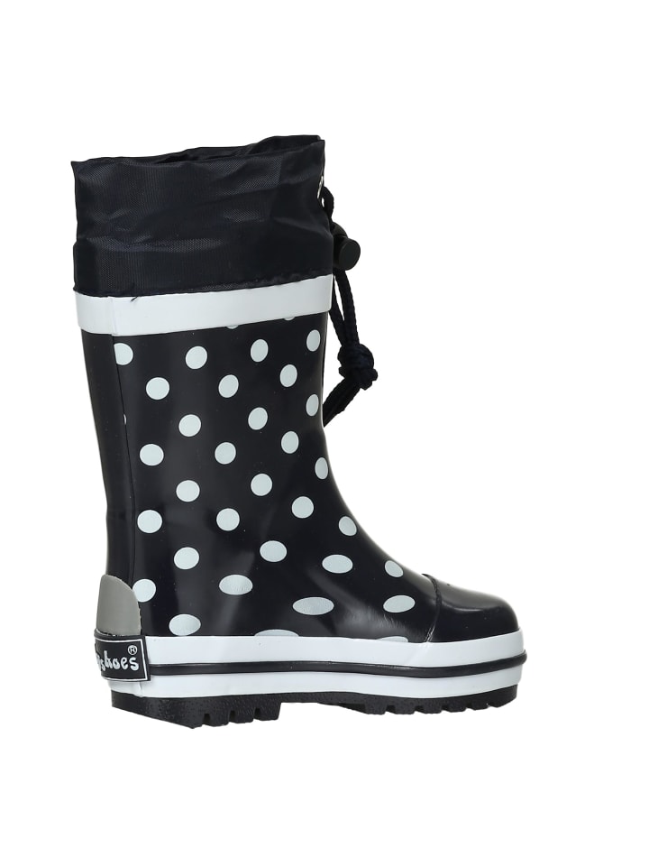 Playshoes Gummistiefel Punkte in Marine günstig kaufen
