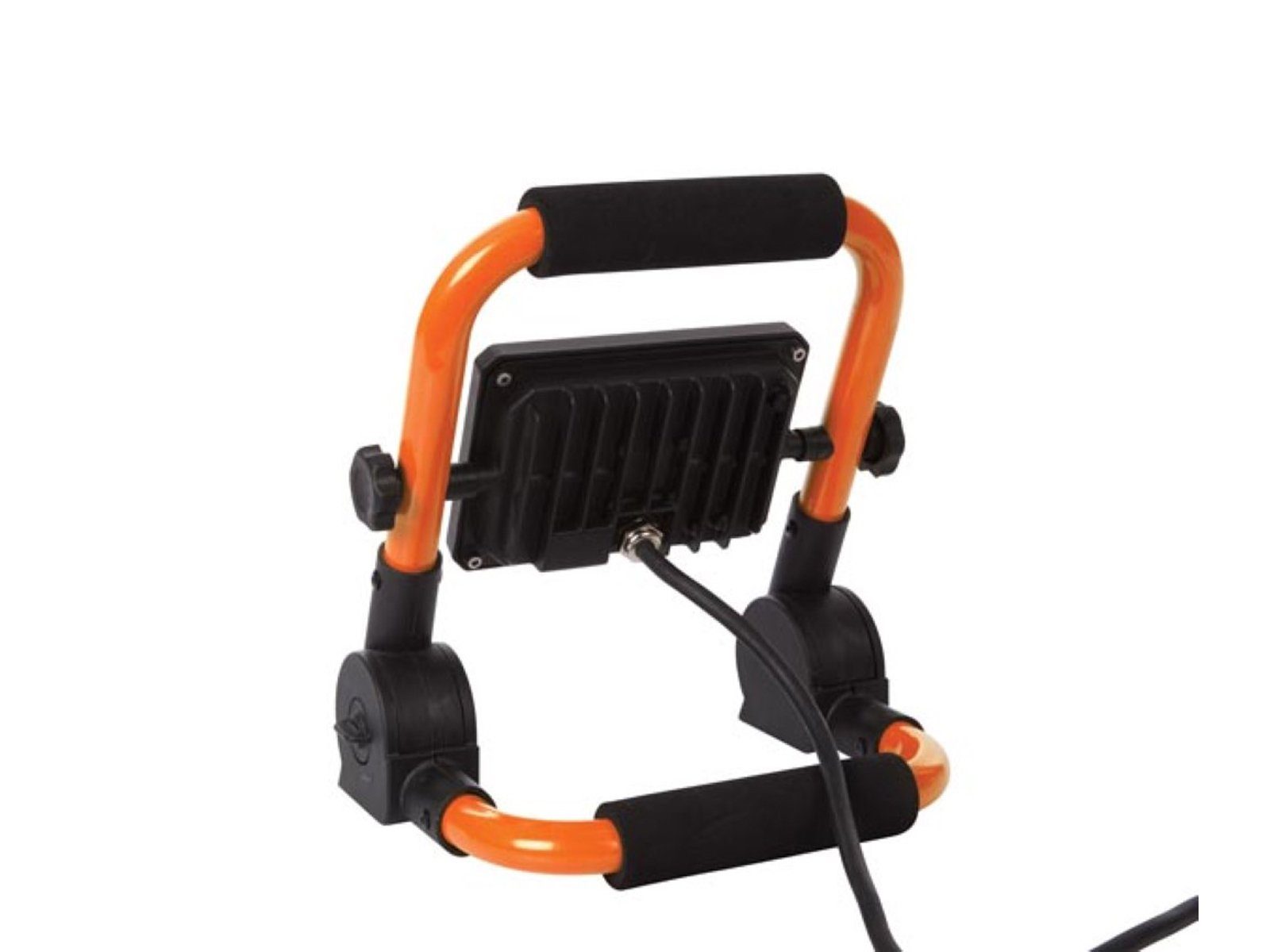 PEREL Baustrahler, LED fest integriert, Neutralweiß, LED Werkstattlampe, Arbeitslampe Handlampe Bauleuchte IP 65, 10 Watt