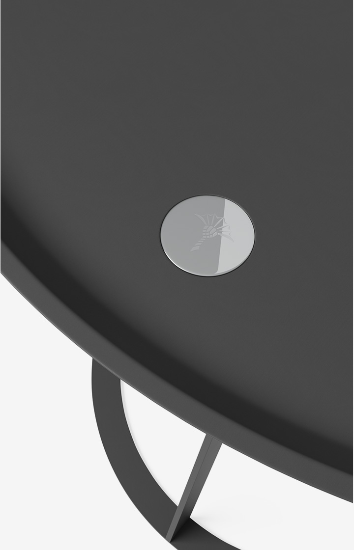 Beistelltisch JOOP! ROUND mit lackierter Holzfaserplatte, 45 x 47 cm in Anthrazit