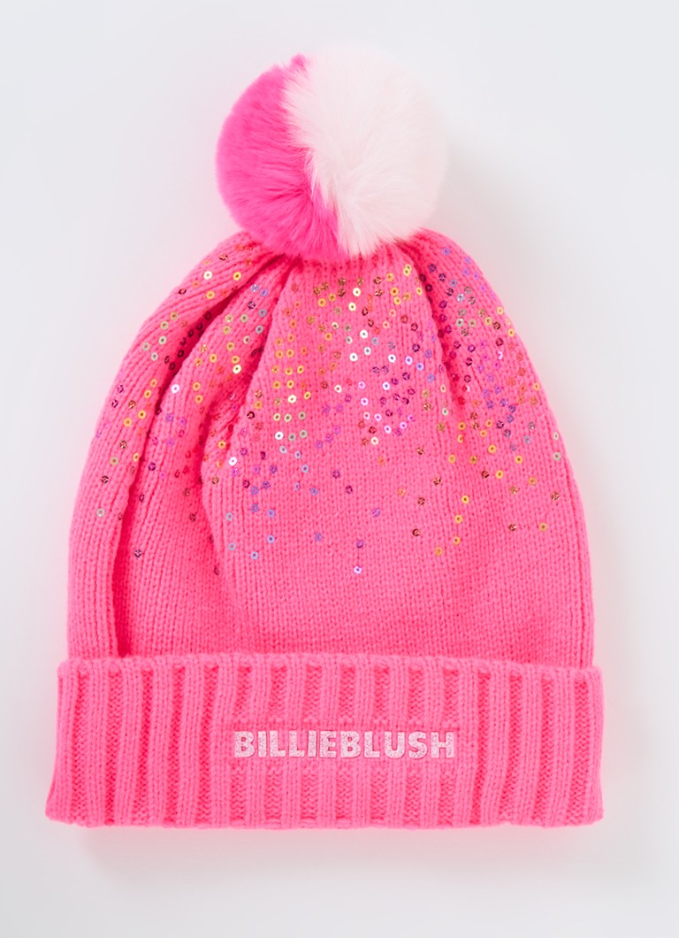 Billieblush Chunky knitted hat with embroidery