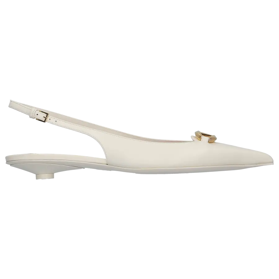 Valentino Garavani - Ballerinas VLOGO Nappaleder - weiß
