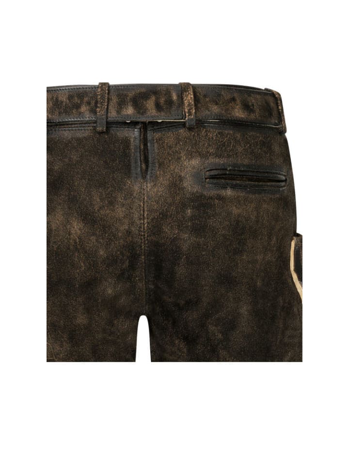 Nübler Lederhose kurz Martin in Dunkelbraun günstig kaufen
