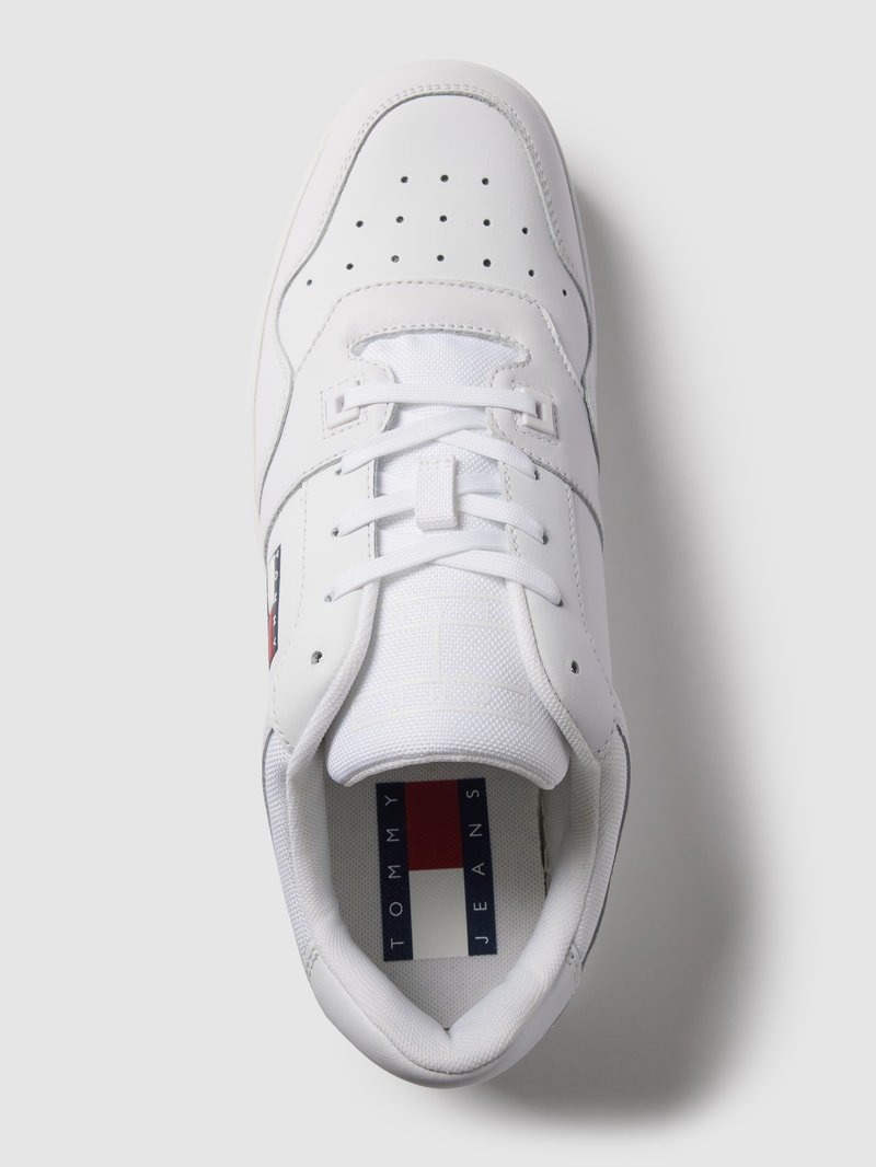Sneaker aus Leder-Mix in weiß