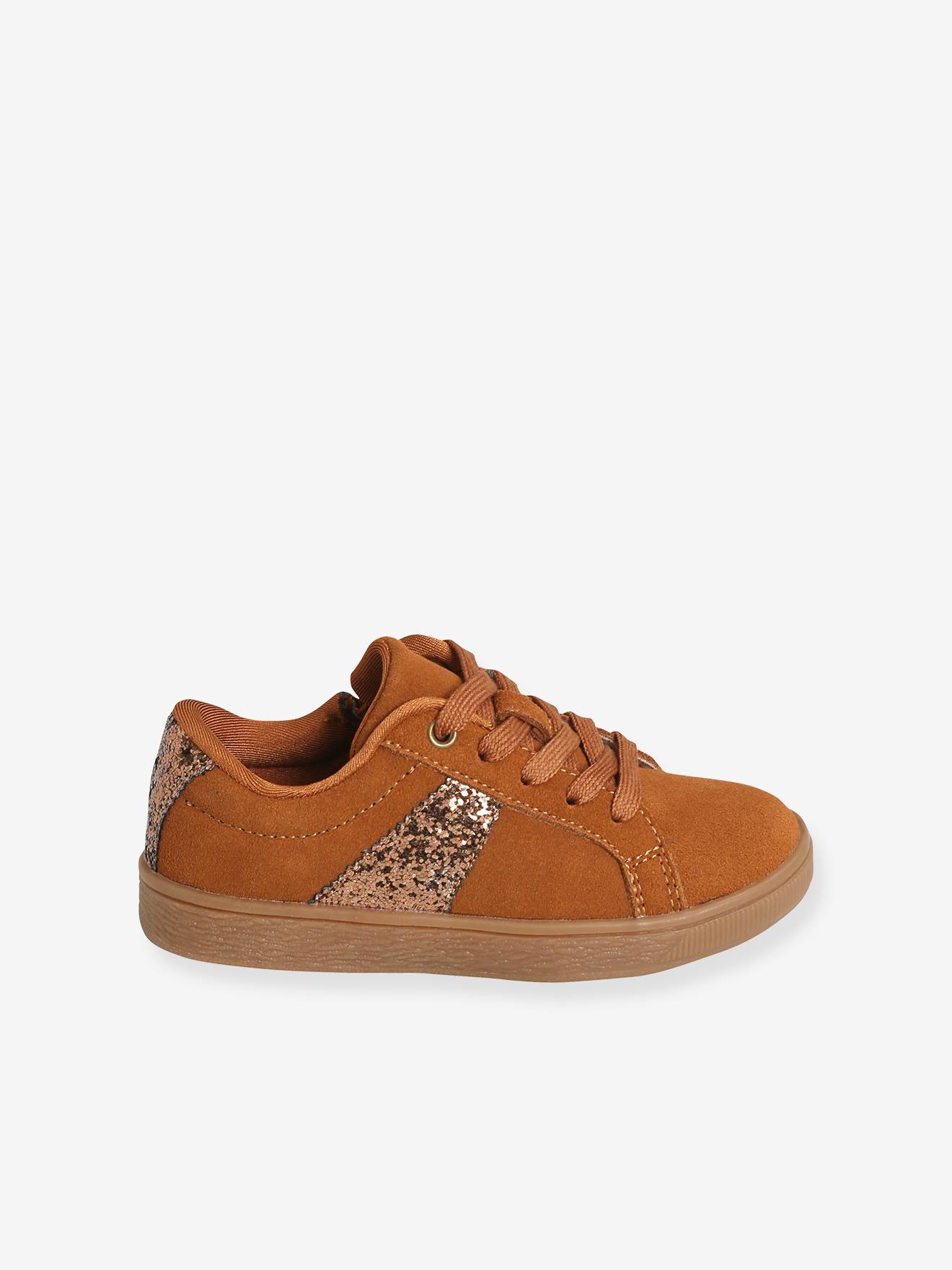 Vertbaudet Mädchen Sneakers, Reißverschluss - camelfarben