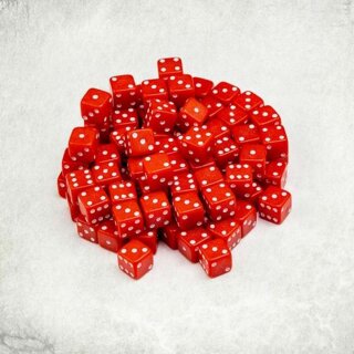 Mini Battle Dice 100x Red 7mm