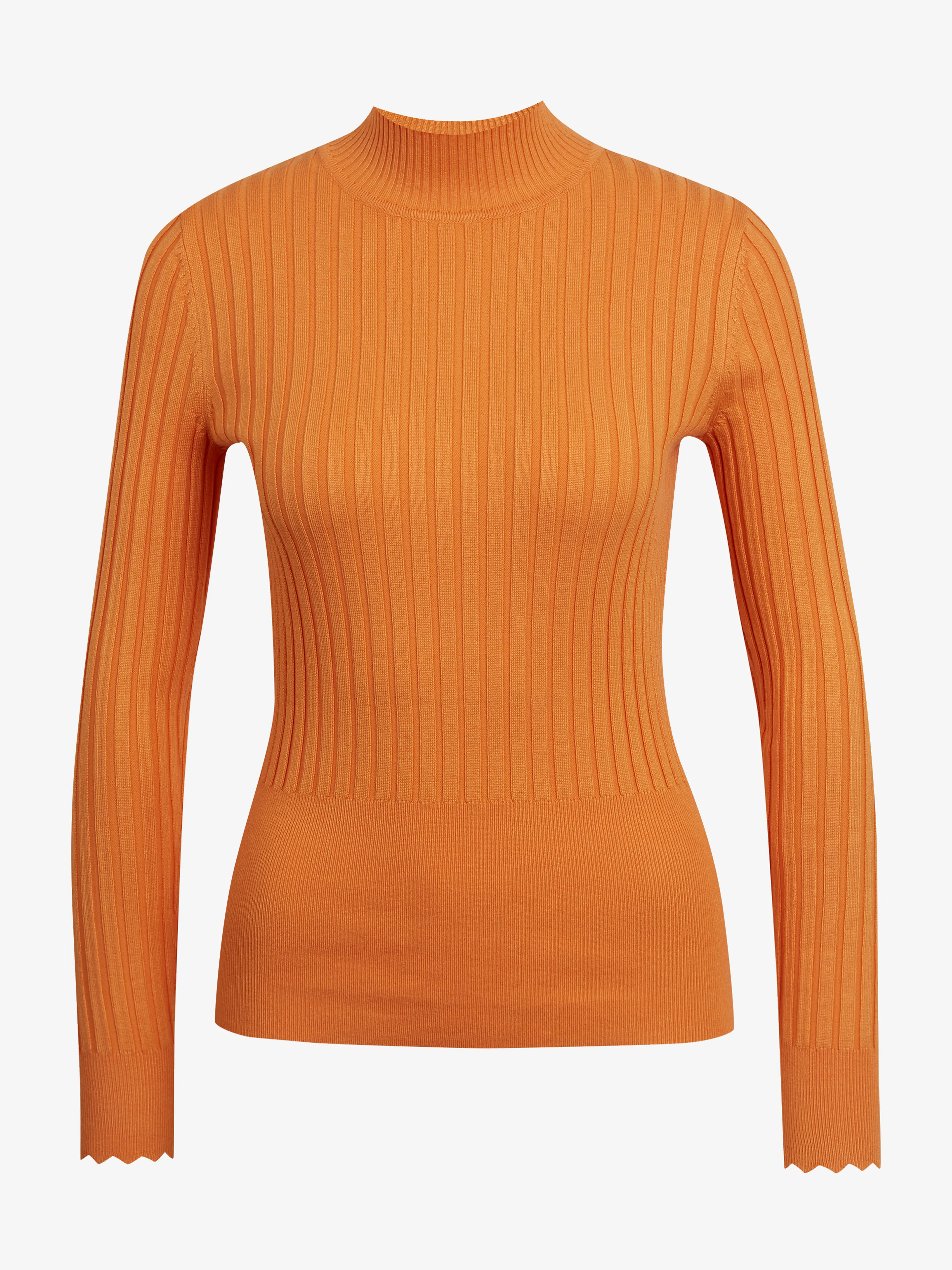 Orangefarbener Damen-Ripp-Pullover ORSAY