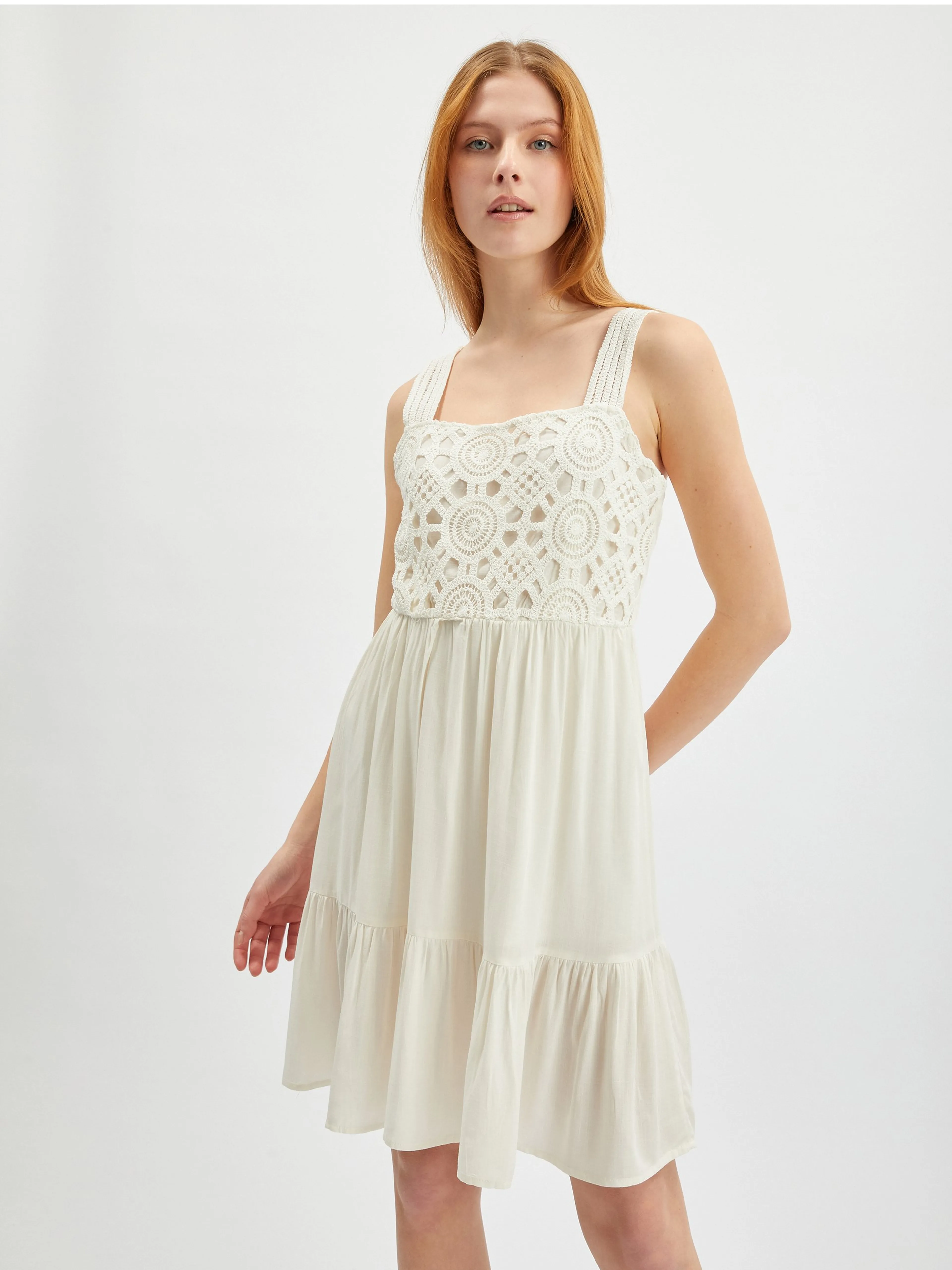 Cremefarbenes Damen-Kleid ORSAY