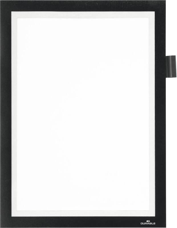 DURABLE DURAFRAME Note DIN A4 Inforahmen Selbstklebend Schwarz Kunststoff 4993-01 23,5 (B) x 0,5 (T) x 37 (H) cm