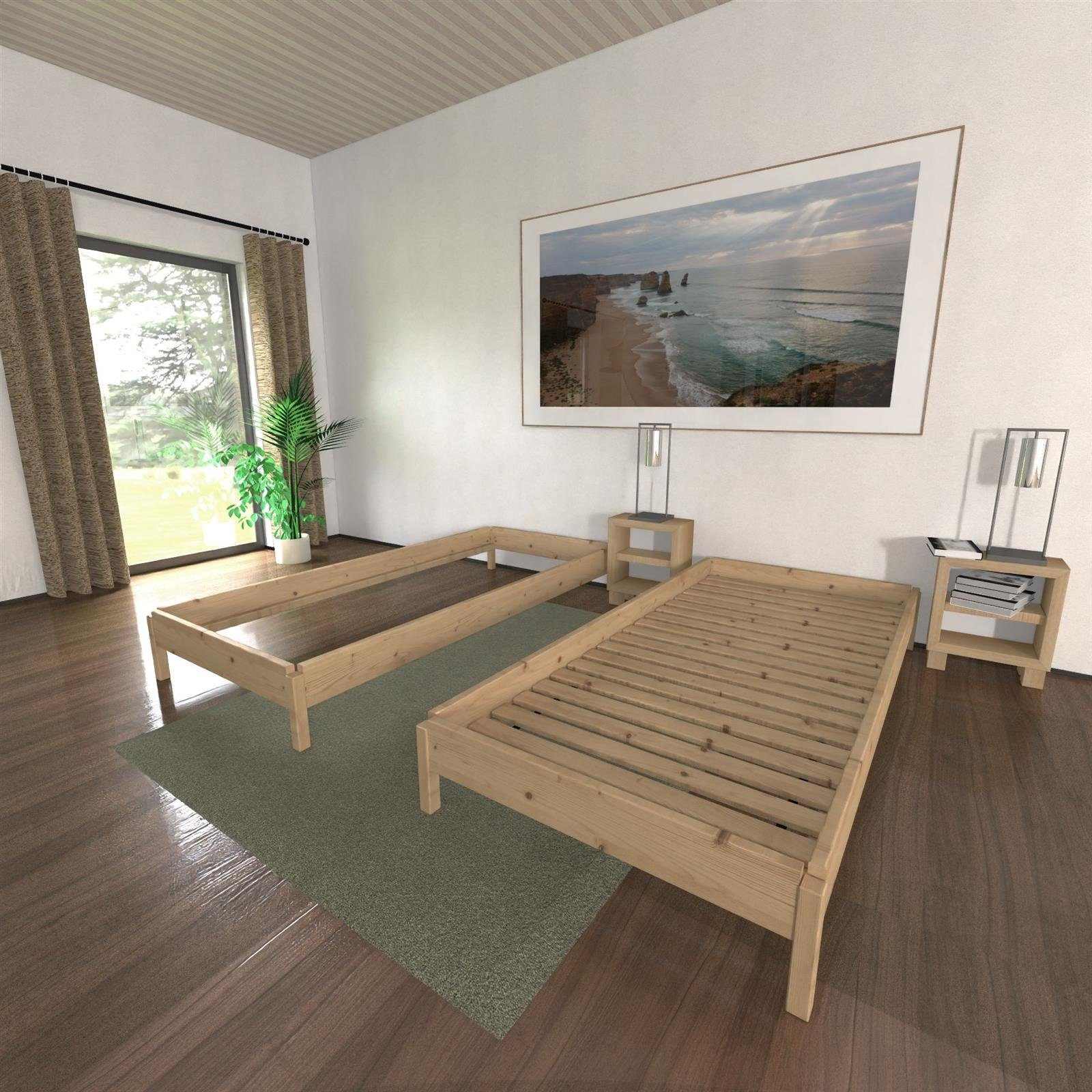 TUGA-Holztech Massivholzbett Stapelbett 