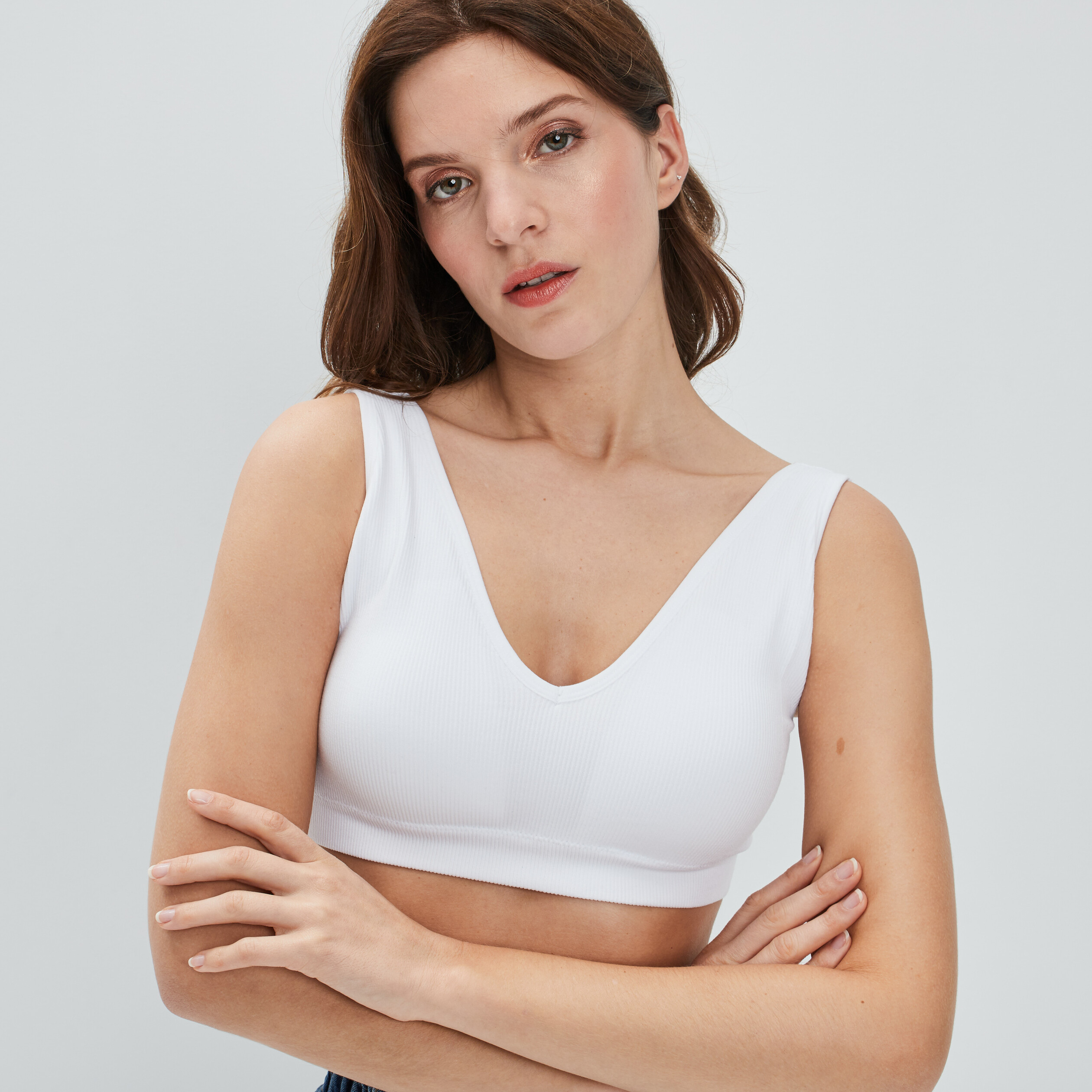 Soutien-gorge brassière blanc femme | La Halle