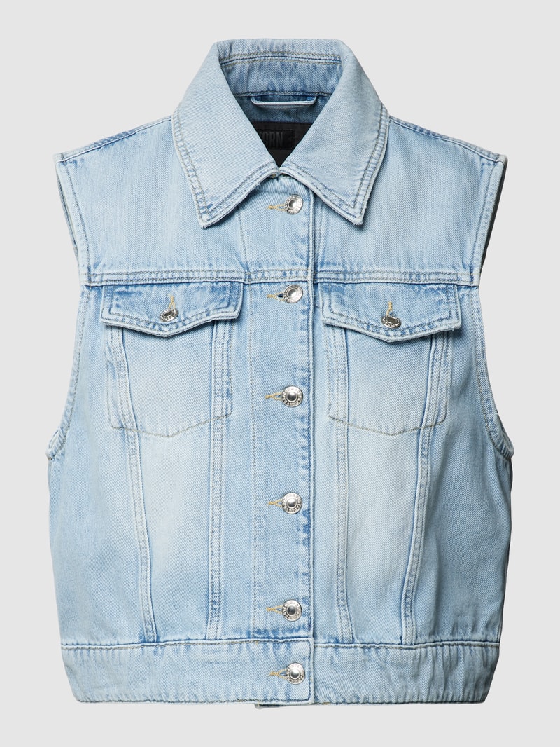 Weste in Denim-Optik Modell 'HANSALL' in bleu meliert