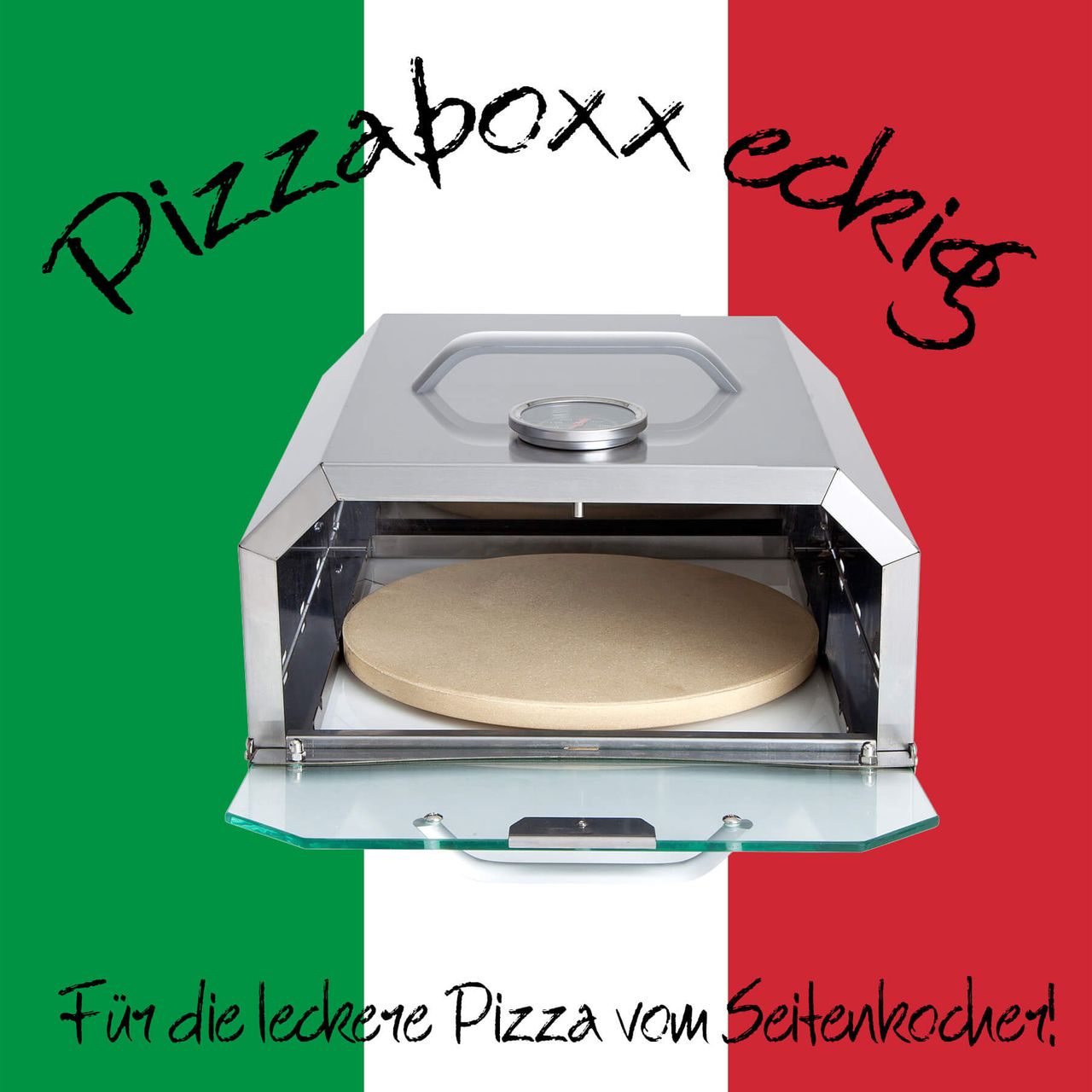 Allgrill AllGrill  Pizzaboxx eckig Edelstahl Gas-Grillmodelle Seitenkochfeld
