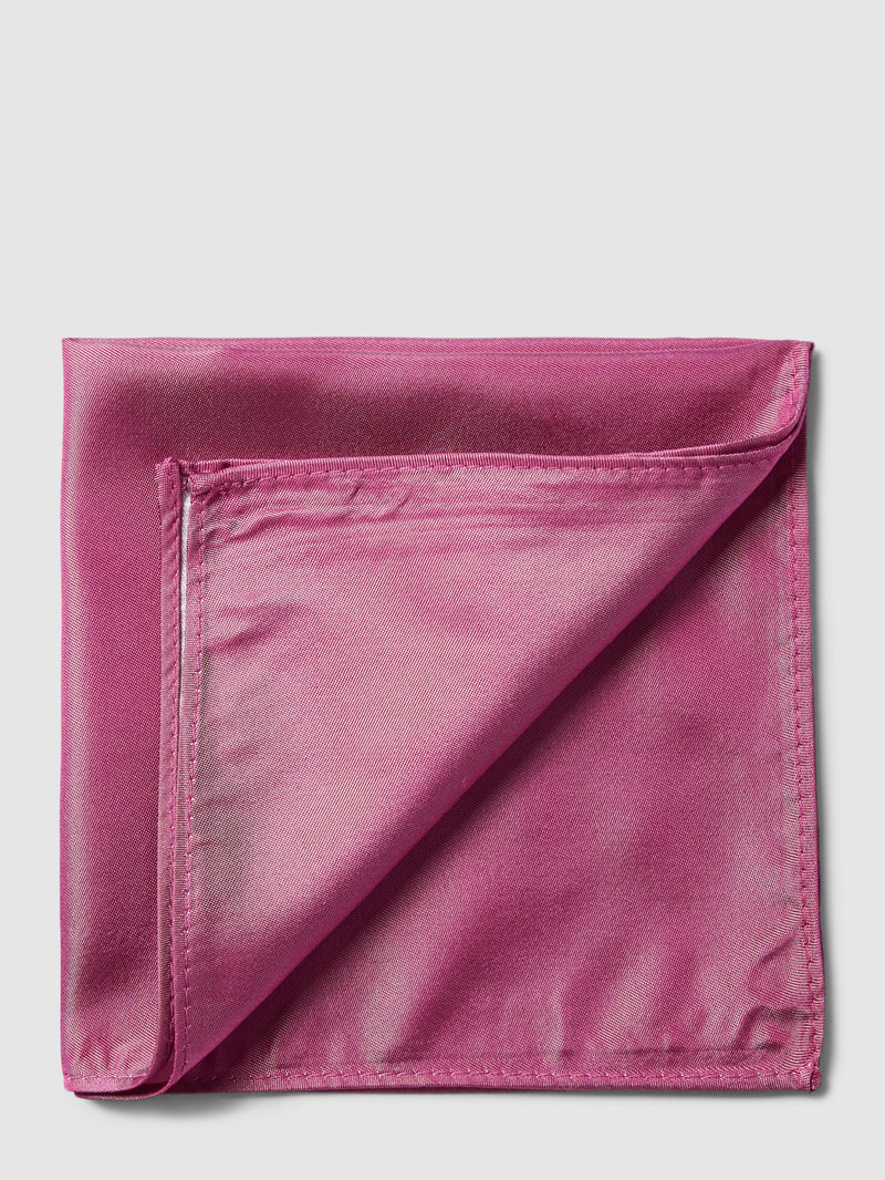 Einstecktuch aus Seide in quadratischer Form in fuchsia