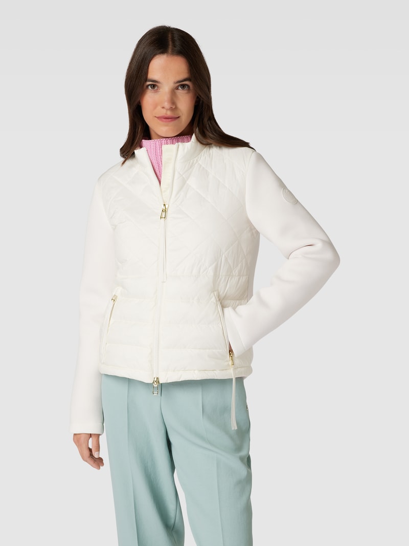 Jacke mit Stepp-Besatz in offwhite
