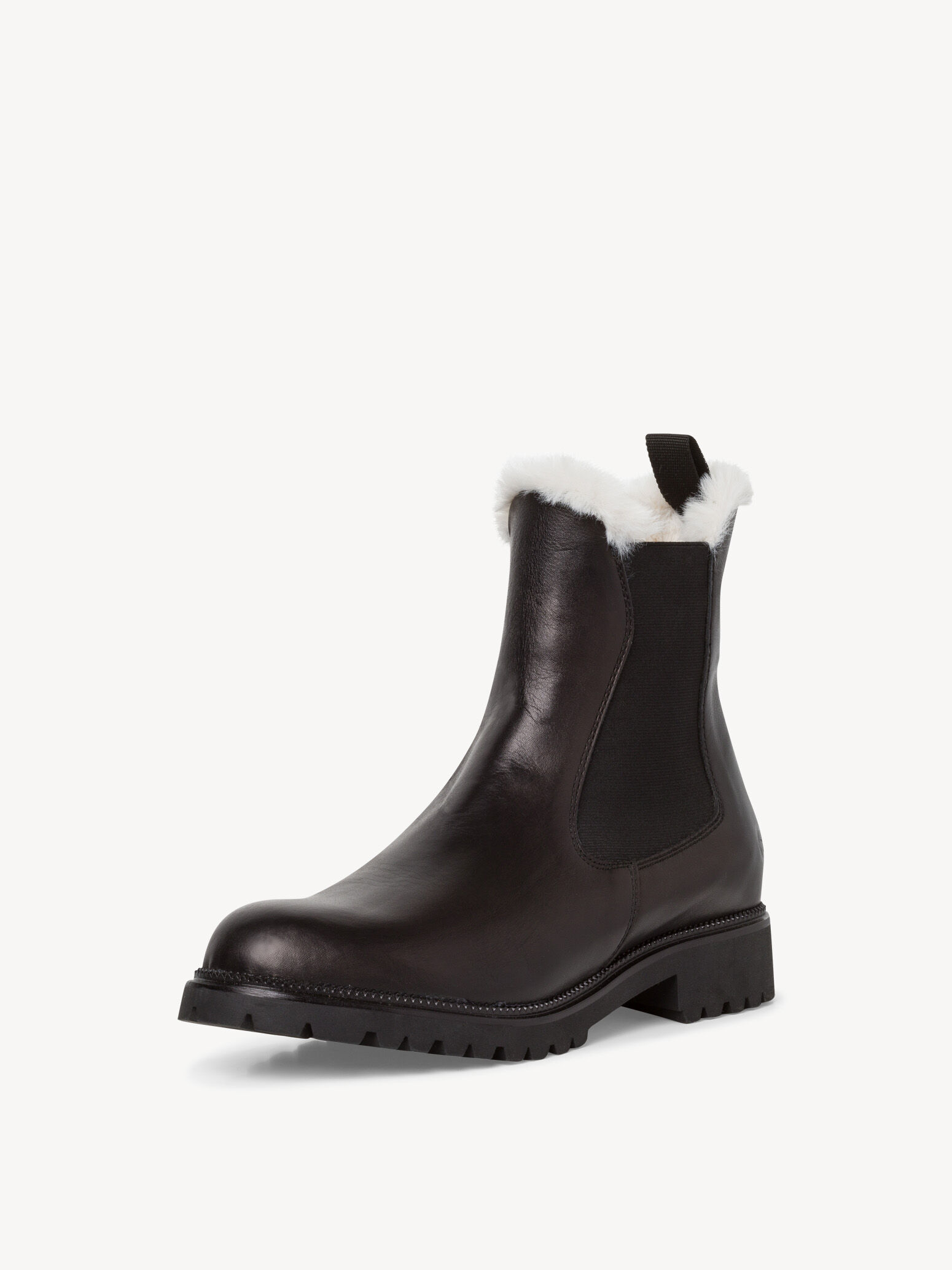 Bottine Chelsea en cuir - noir