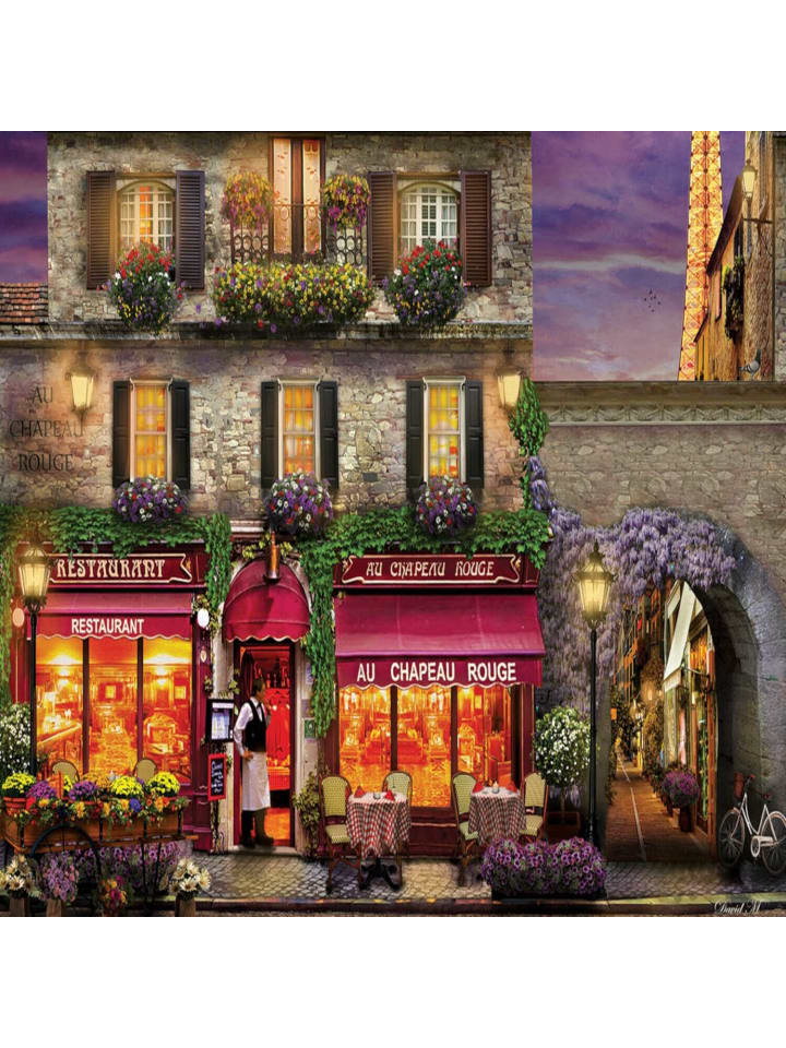 HUCH! Puzzle The Red Hat Restaurant Paris in Bunt günstig kaufen onesize
