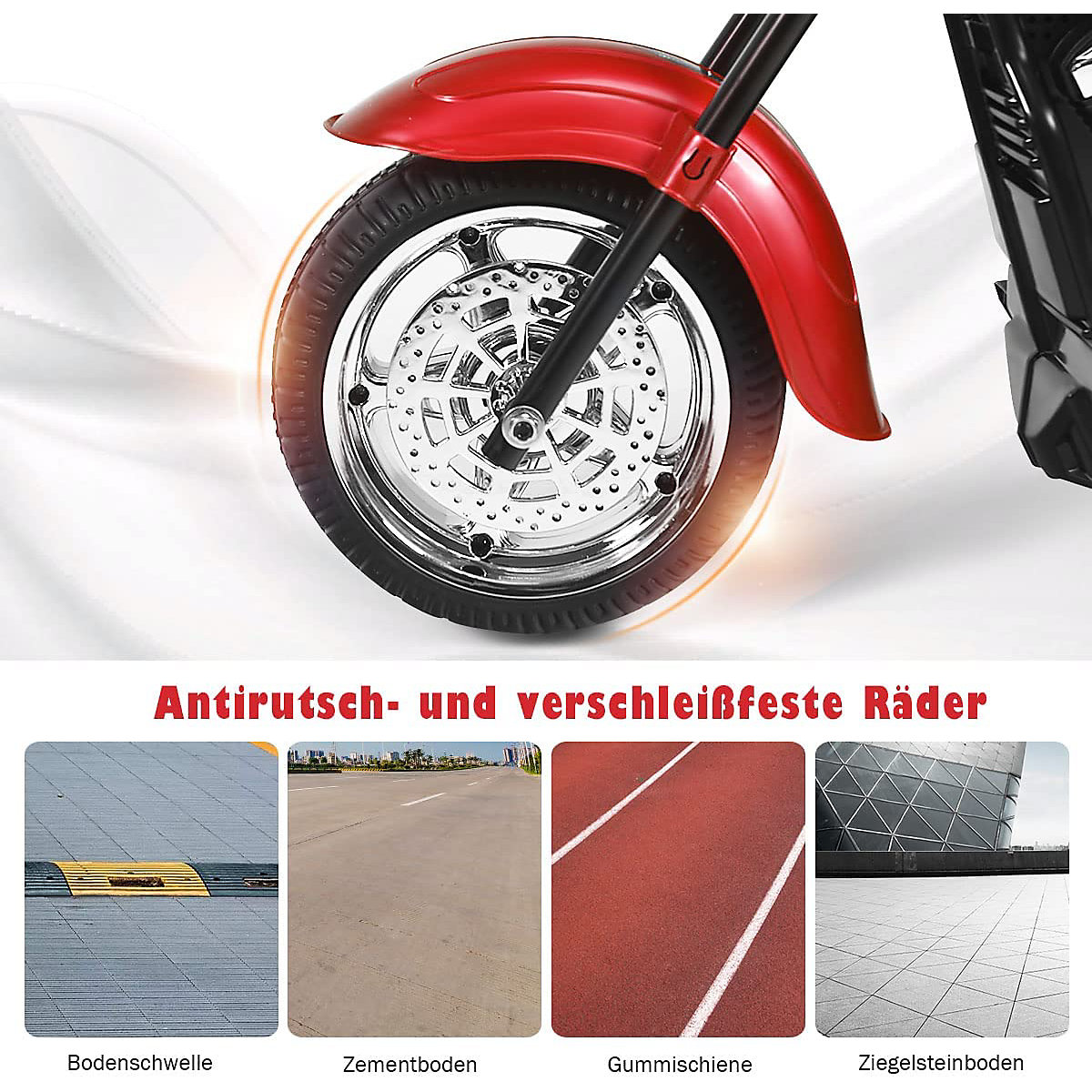 Motorrad Dreirädriges Design ab 3 Jahren rot