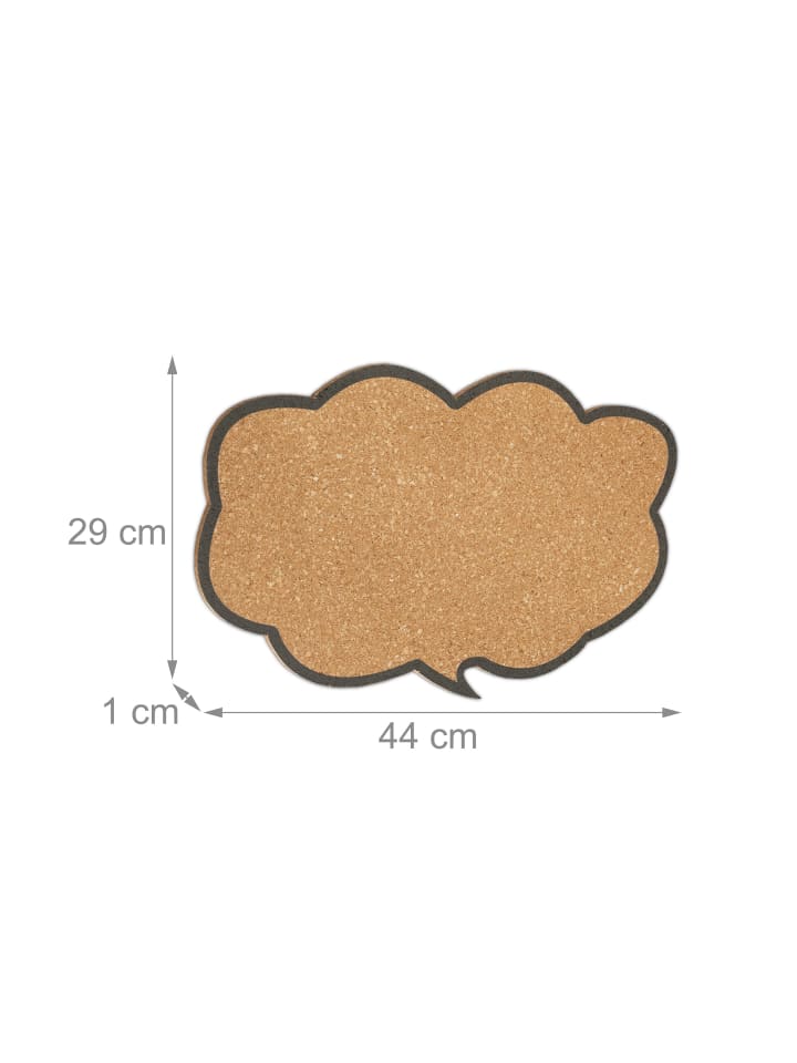 relaxdays 2 x Korkpinnwand in Natur/ Schwarz - (B)44 x (H)29 x (T)1 cm günstig kaufen onesize