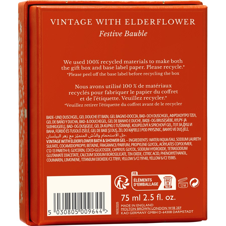 Vintage With Elderflower Festliche Bade- und Duschgel Kugel