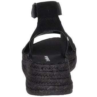 Calvin Klein Sporty Wedge Rope Sandal in schwarz