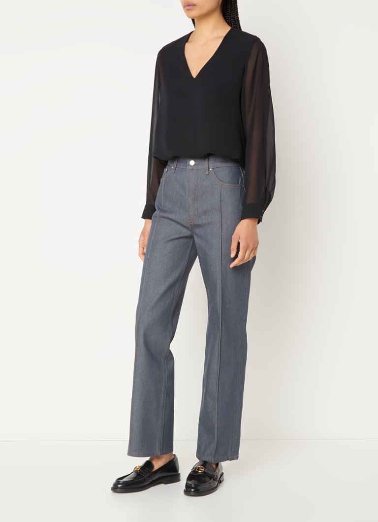 Tunica Claudie Pierlot Biri semitrasparente con scollo a V
