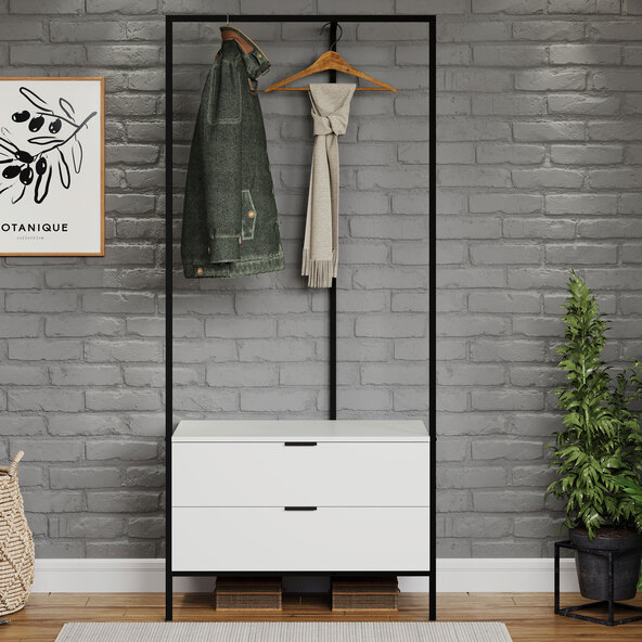 Jody Kompaktgarderobe, weiß