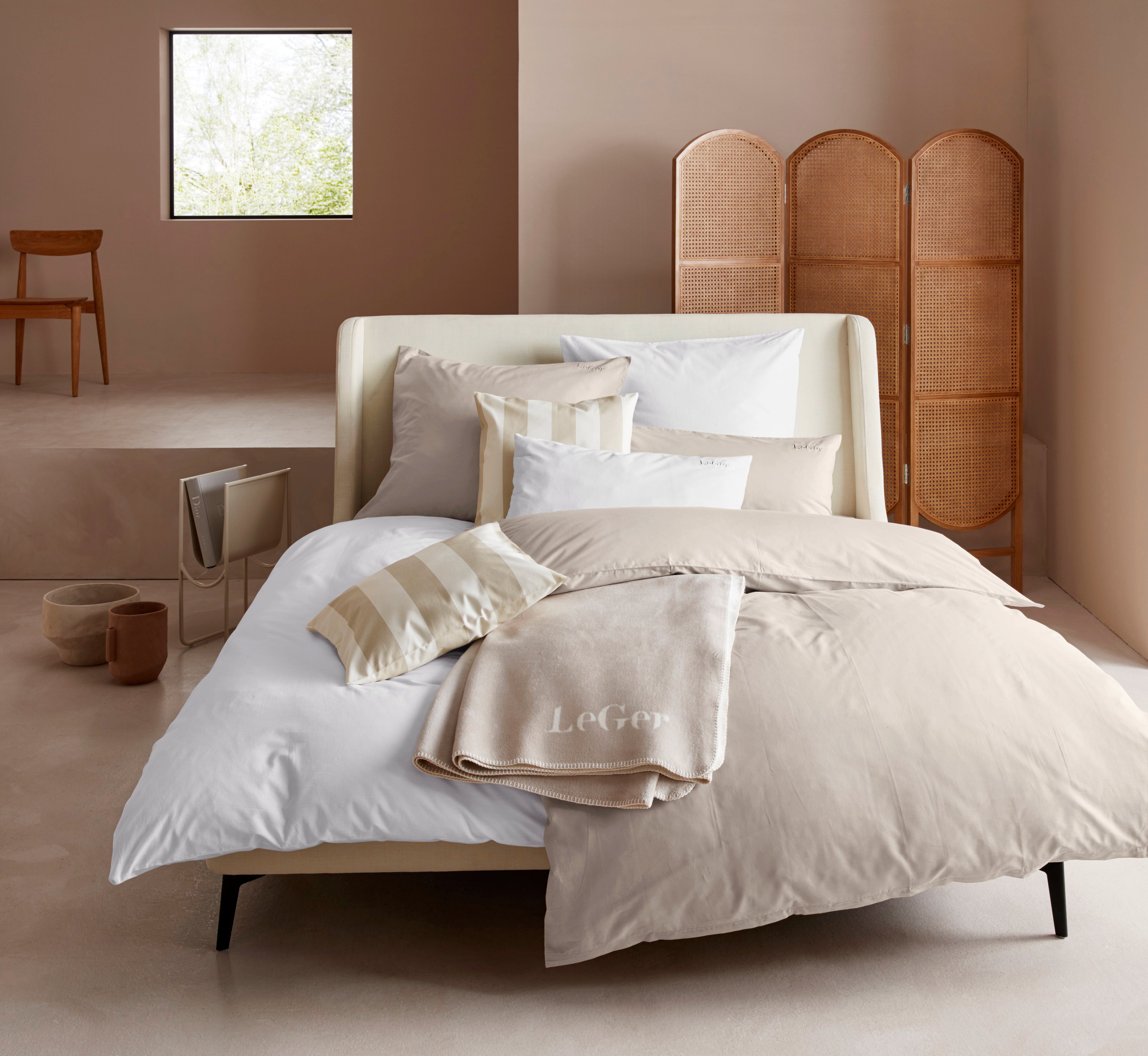 Bettwäsche Anisa in Gr. 135x200 oder 155x220 cm, LeGer Home by Lena Gercke, Renforcé, 2 teilig, Bettwäsche aus Baumwolle, unifarbene Bettwäsche mit Reißverschluss